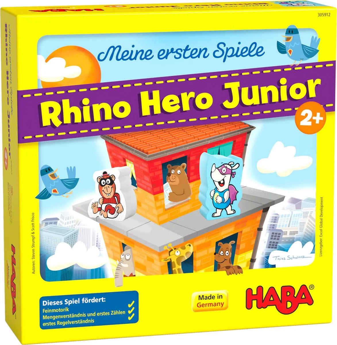Haba Rhino Hero Junior Kartonnen Bouwspel