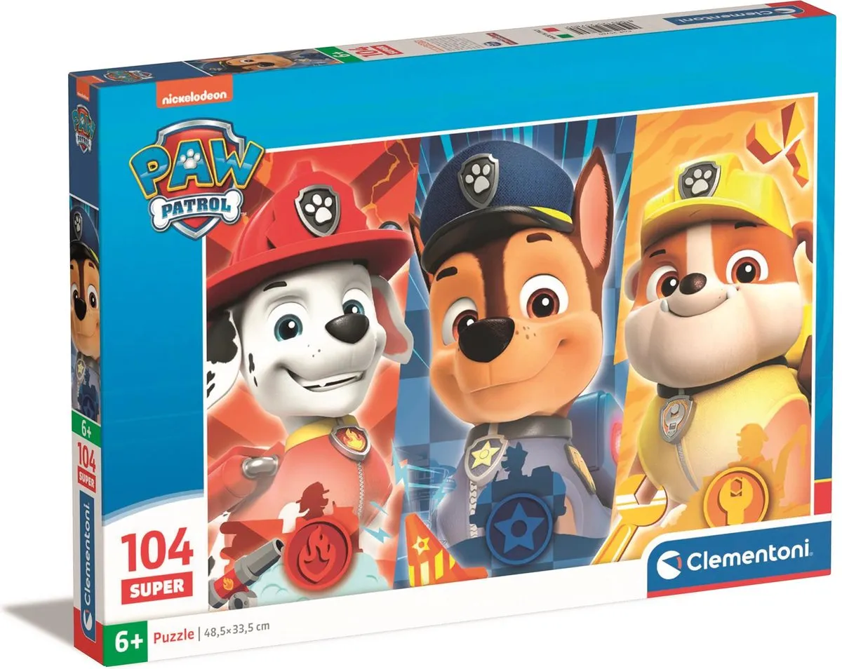 Clementoni Paw Patrol Puzzel 104 Stukjes - Multikleur