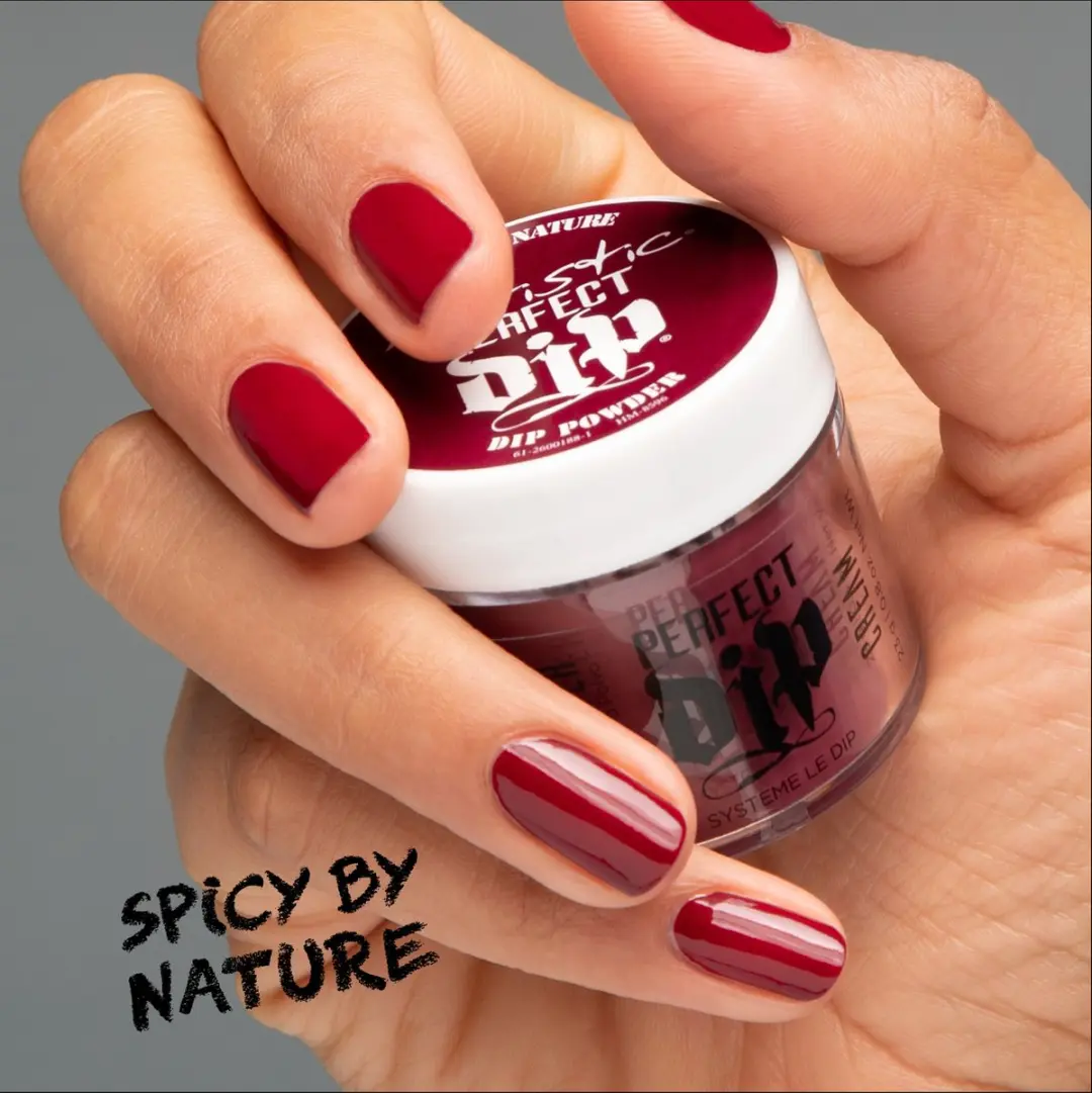 Artistic Nail Design Perfect Dip Poeder SPICY BY NATURE - 23g - Donkerrood Créme