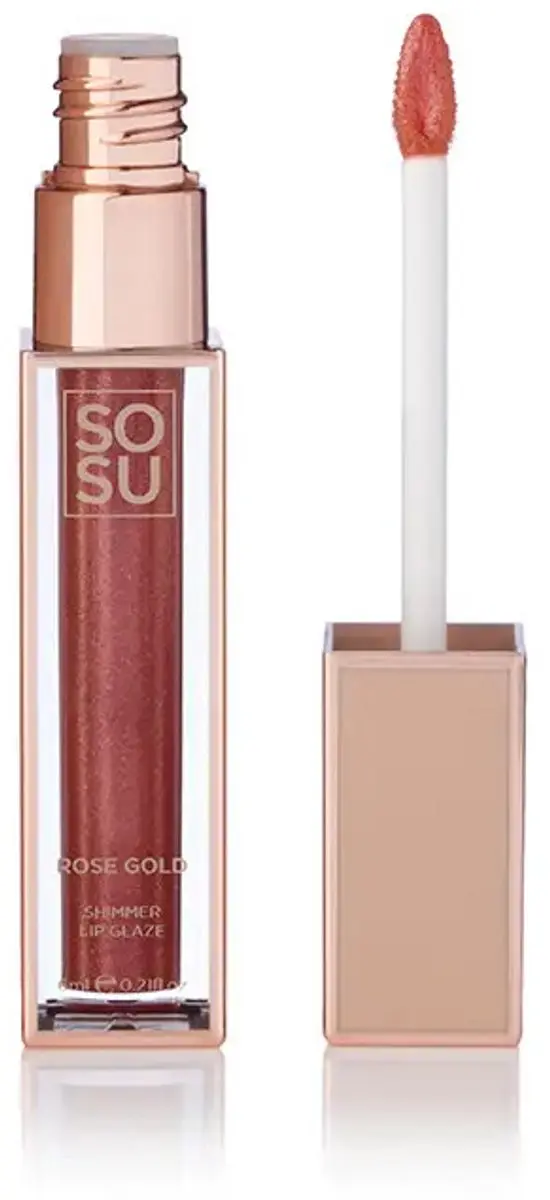 Sosu Shimmer Lip Glaze Almond Butter 6ml - Vegan