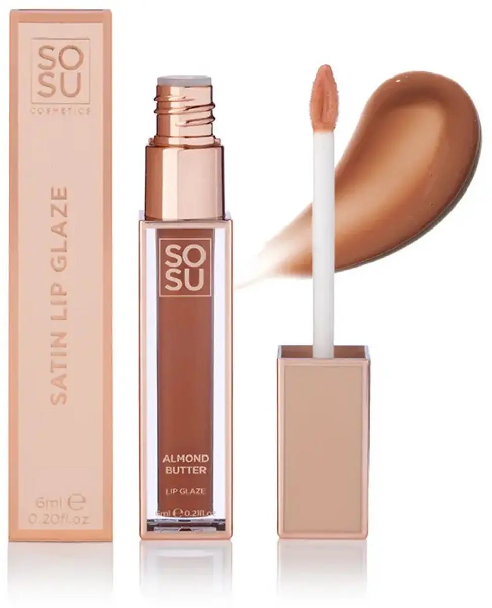 Sosu Shimmer Lip Glaze Almond Butter 6ml