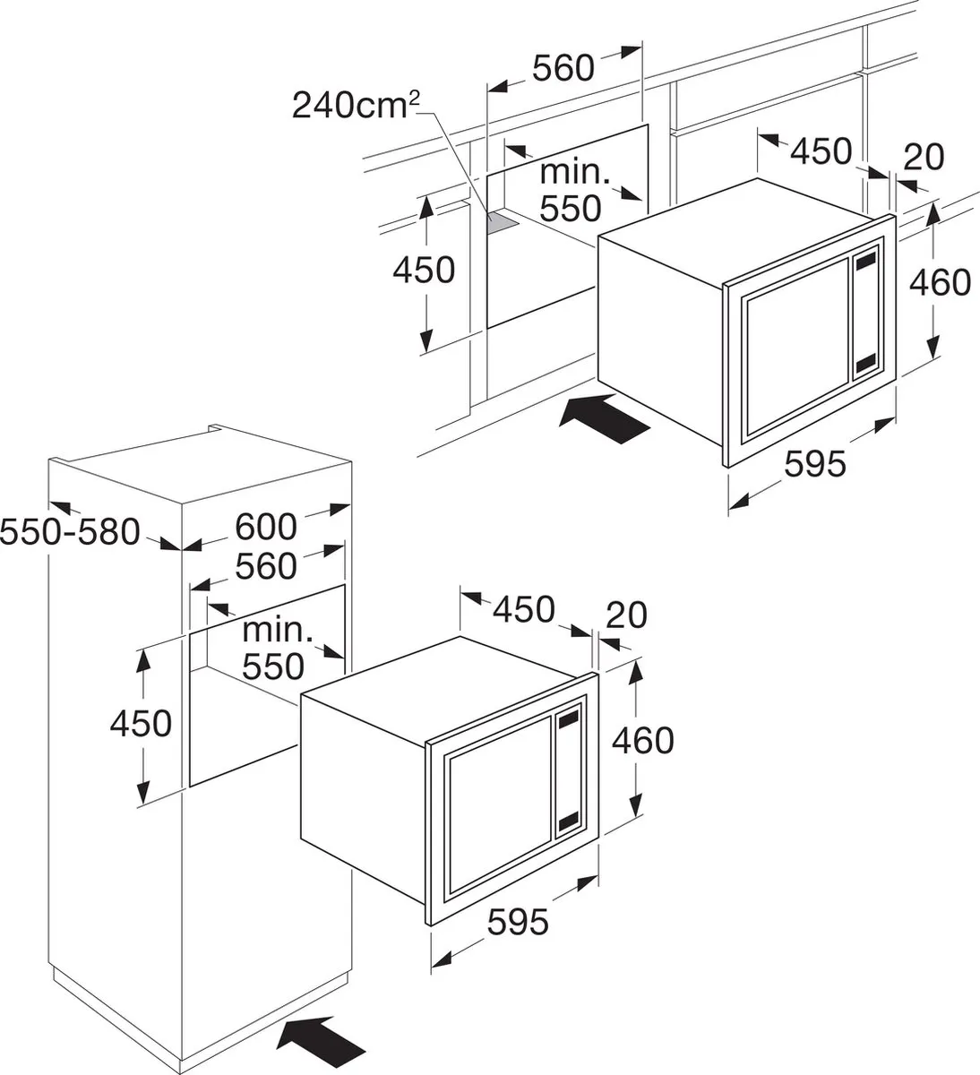Etna CM232ZT Combimagnetron 32L - Matzwart