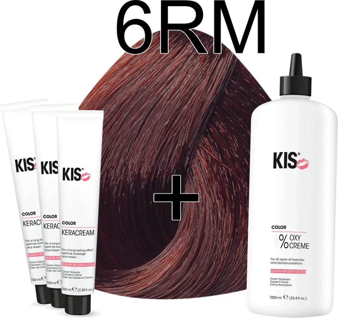 KIS KeraCream Color Licht Rood Mahonie Haarverfset