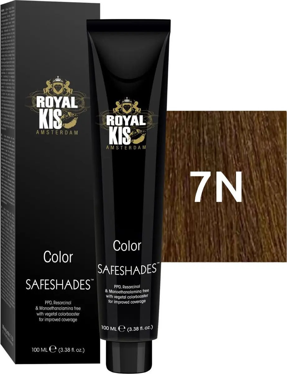 KIS Royal KIS Safe Shade 150ml - 7N Permanent Haarkleuring