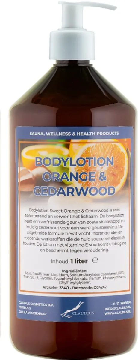 Splashbox Cosmetics Bodylotion Sweet Orange & Cedarwood 1L