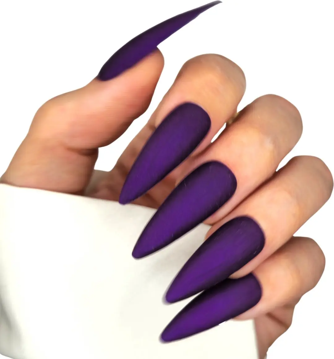 SD Press on Nails B277 Plaknagels Matte Donkerpaars - 20 Stuks