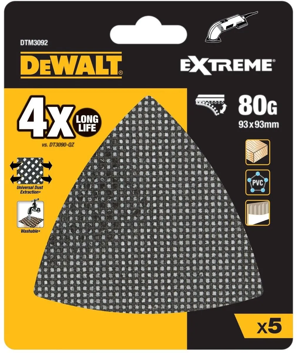 DeWalt DTM3092 Mesh Schuurgaas Driehoek 93x93mm