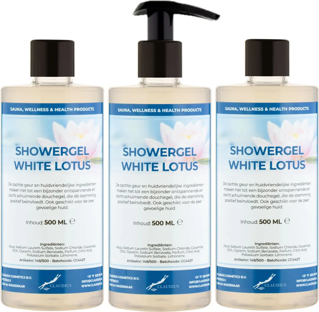 Splashbox Cosmetics White Lotus Douchegel - 3x500ml