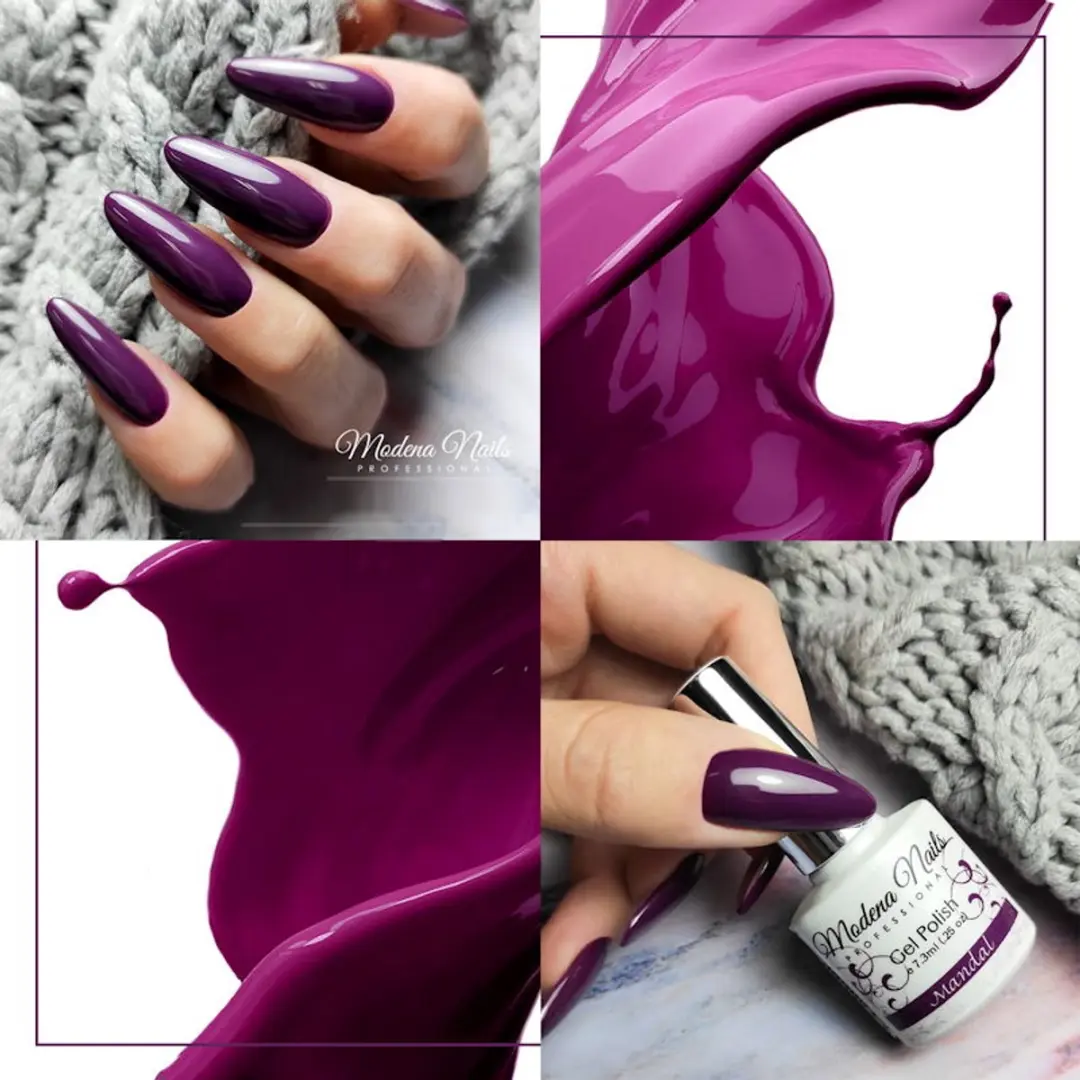 Modena Nails Gellak Mandal 7,3ml - Paars Glanzend