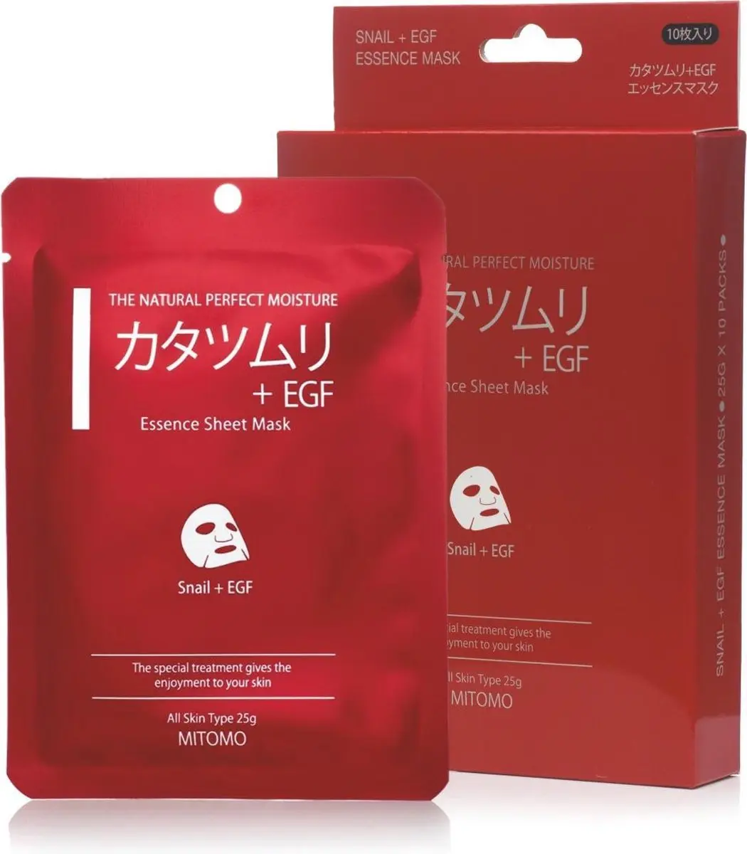 Mitomo Snail & EGF Gezichtsmaskers 4x25ml