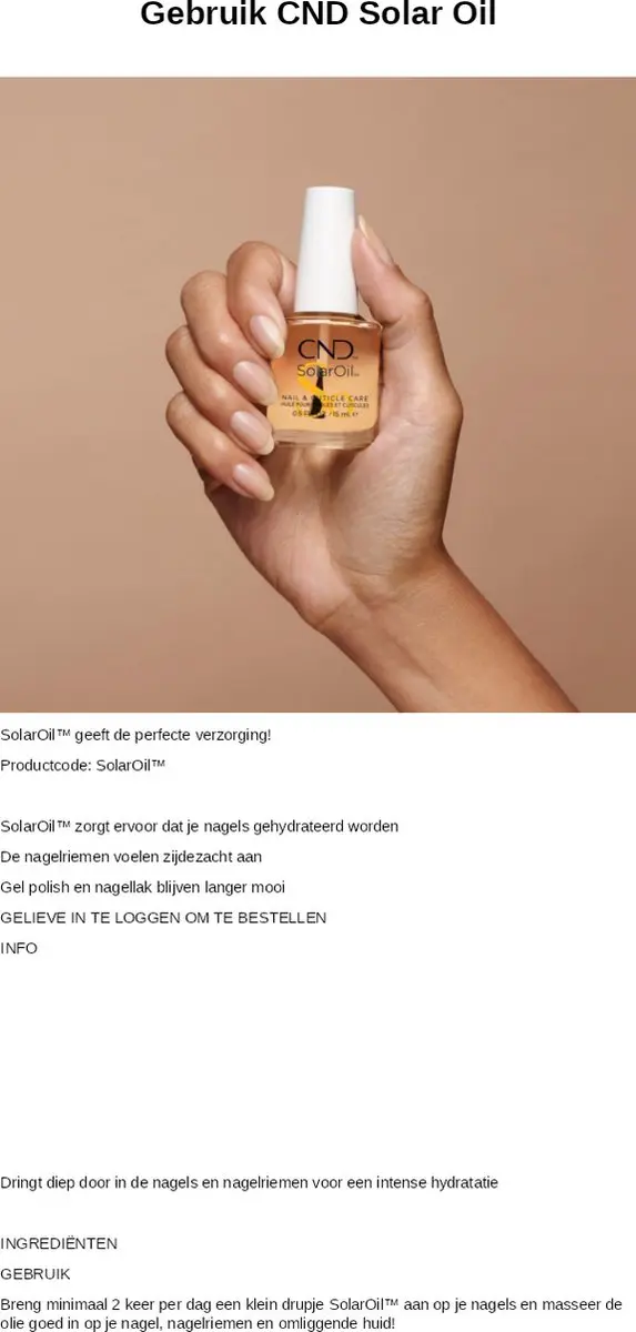 CND SolarOil Nagelverzorging 15ml