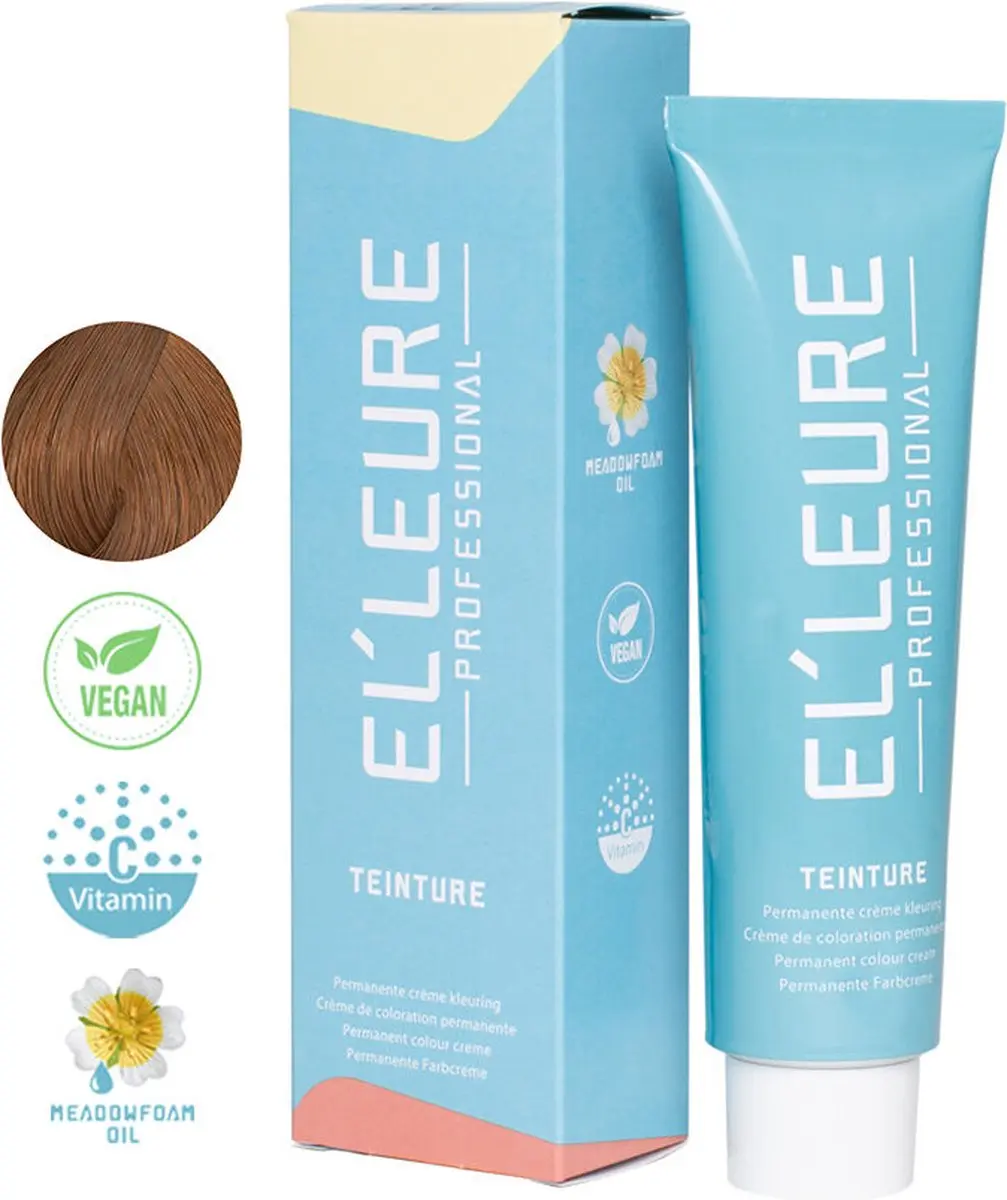 Elleure Haarverf 7.4 Midden Koperblond 100ml