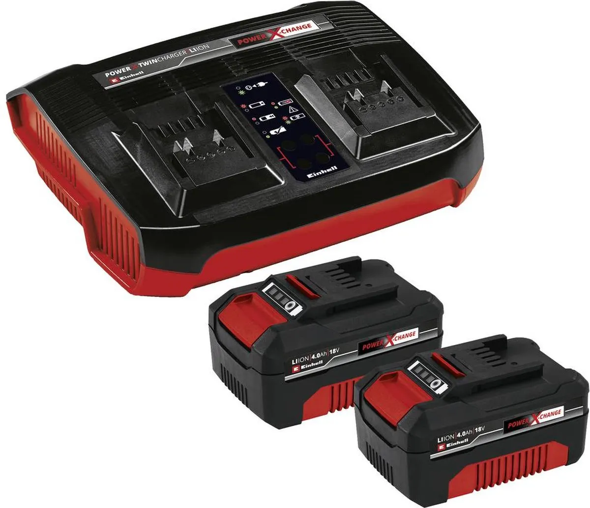 Einhell Power X-Change Starterkit 18V 4.0Ah - 2x Accu & Duo-lader