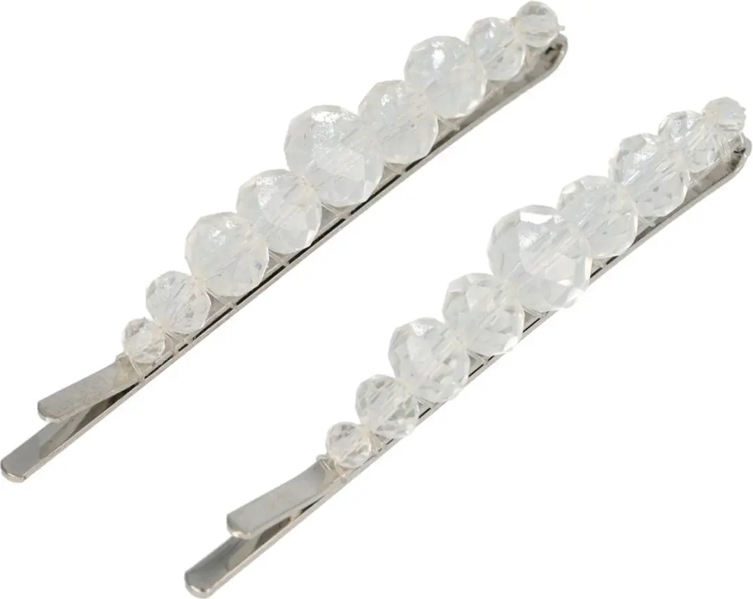 Haarsoires Schuifspeldjes 7cm Transparant - 2 Stuks