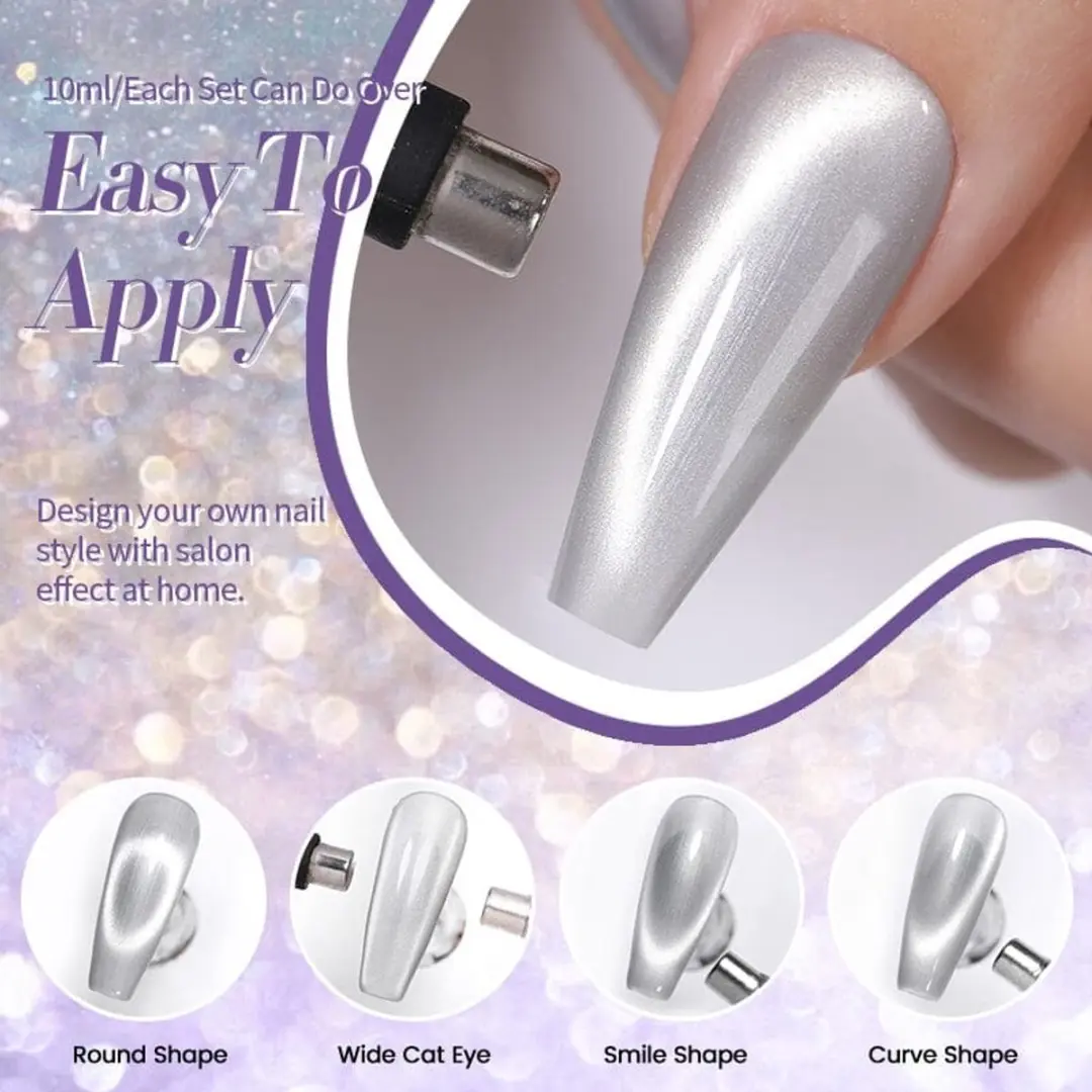 Born Pretty Cat Eye Gellak 6x10ml - 3. Moon - afbeelding 6 van 6