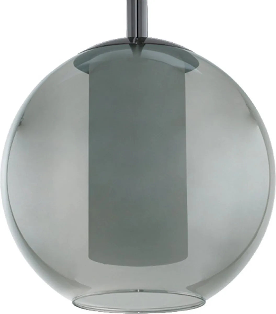 Eglo Tindari Hanglamp E27 - Staal/Glas - Wit/Grijs - afbeelding 4 van 4