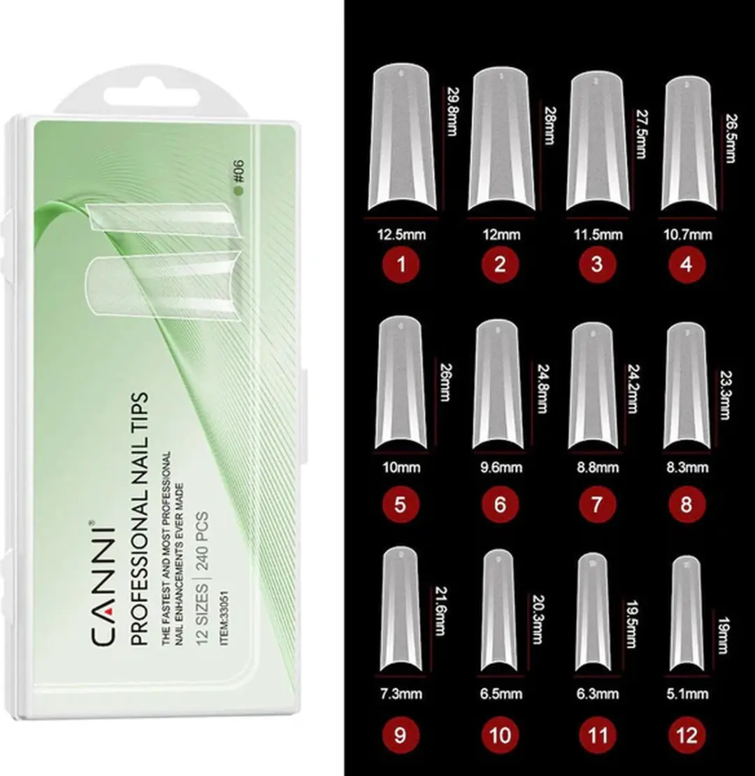 Canni Nageltips Mat French - 240 Stuks