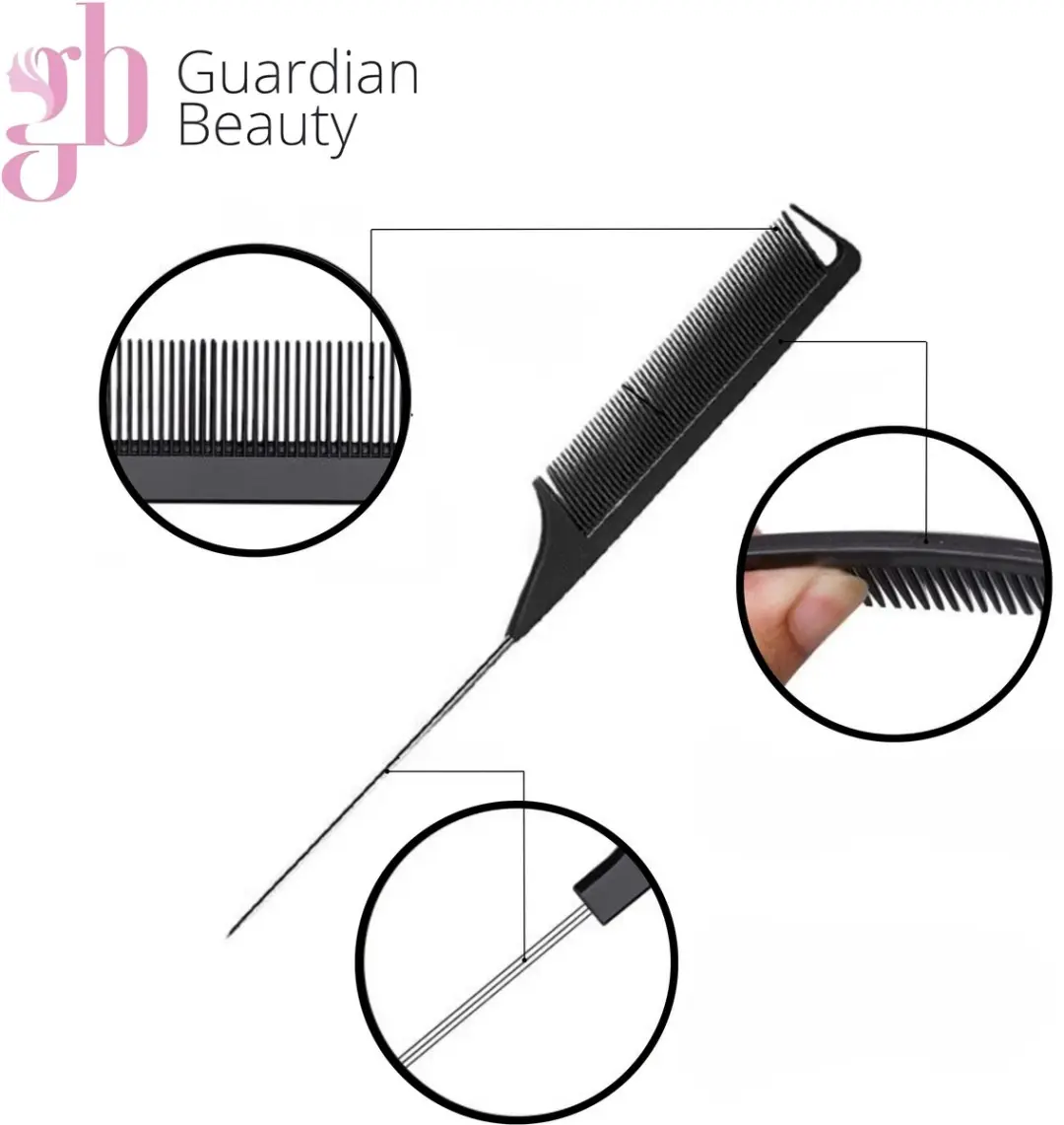 Guardian Beauty Edge Control Borstel & Kamset 3-delig - Roze