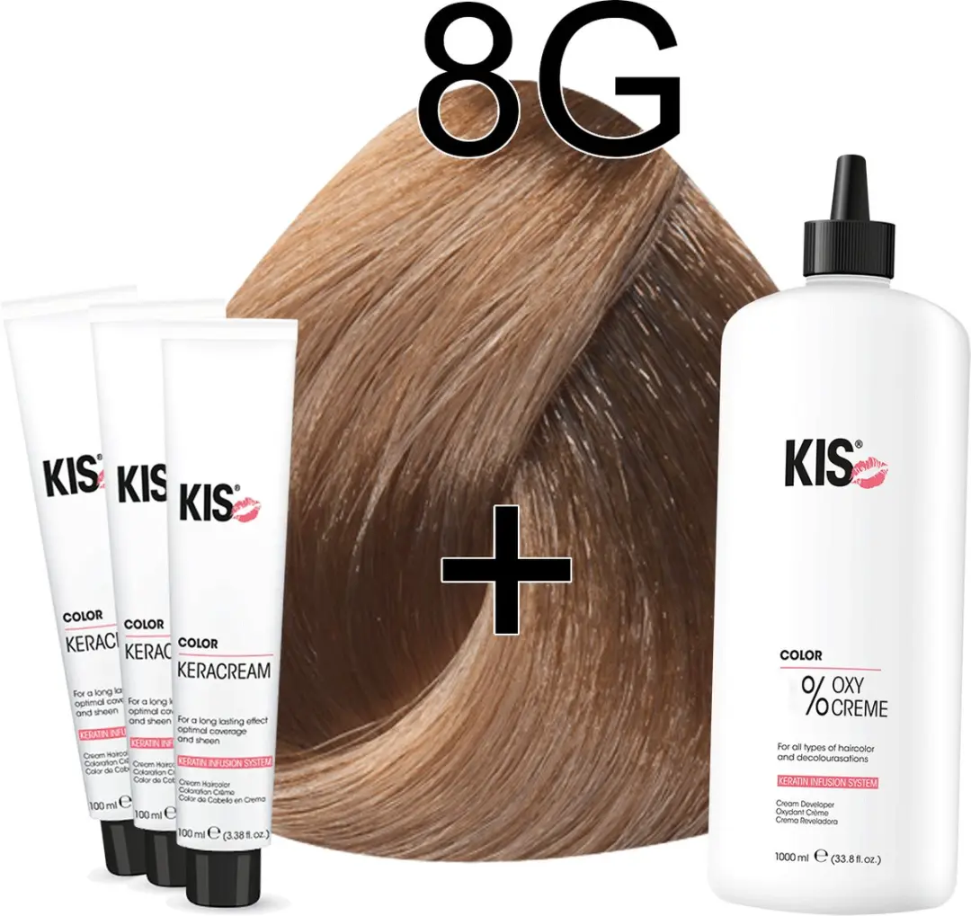 KIS KeraCream Color Licht goudblond Haarverfset 100ml