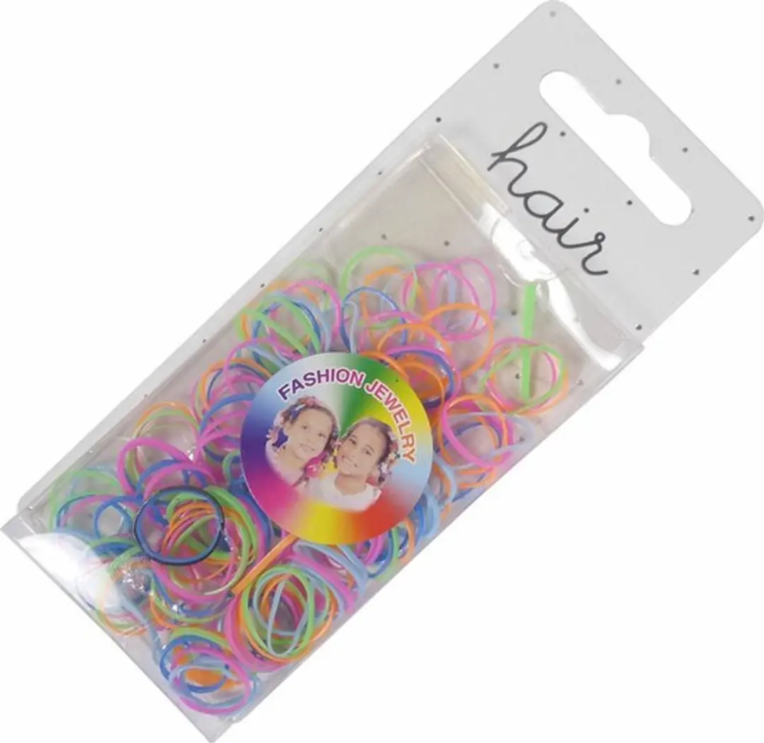 Haarsoires Haarelastiekjes Mini 1cm - Roze/Blauw/ Groen/Oranje - 150 Stuks