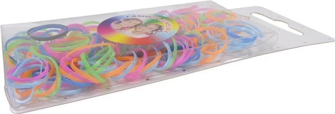 Haarsoires Haarelastiekjes Mini 1cm - Roze/Blauw/ Groen/Oranje - 150 Stuks