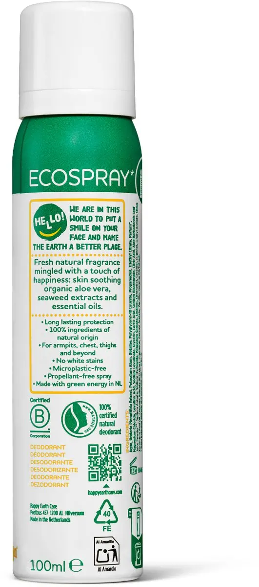 Happy Earth Jasmine Ho Wood Body Deo Spray 100ml