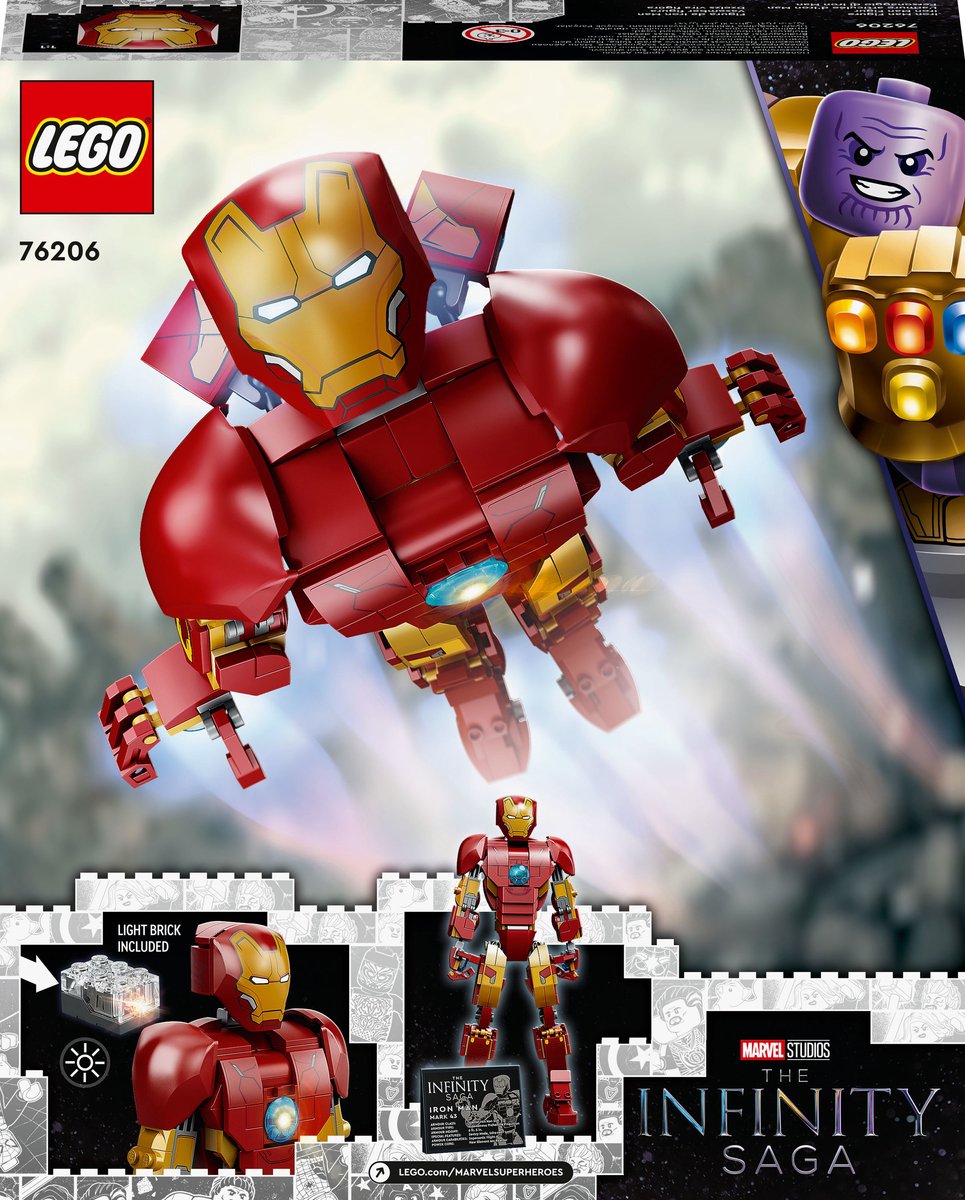 LEGO Marvel Iron Man Figuur - 76206