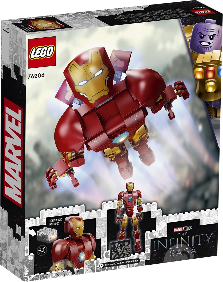 LEGO Marvel Iron Man Figuur - 76206