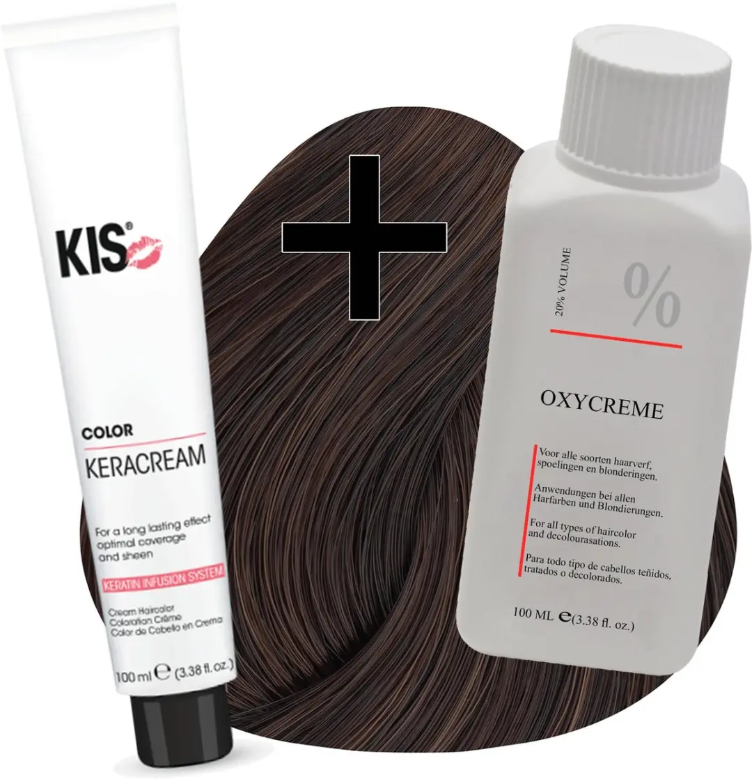 KIS Haarverfset 6H Donker Hazelnoot Blond 100ml