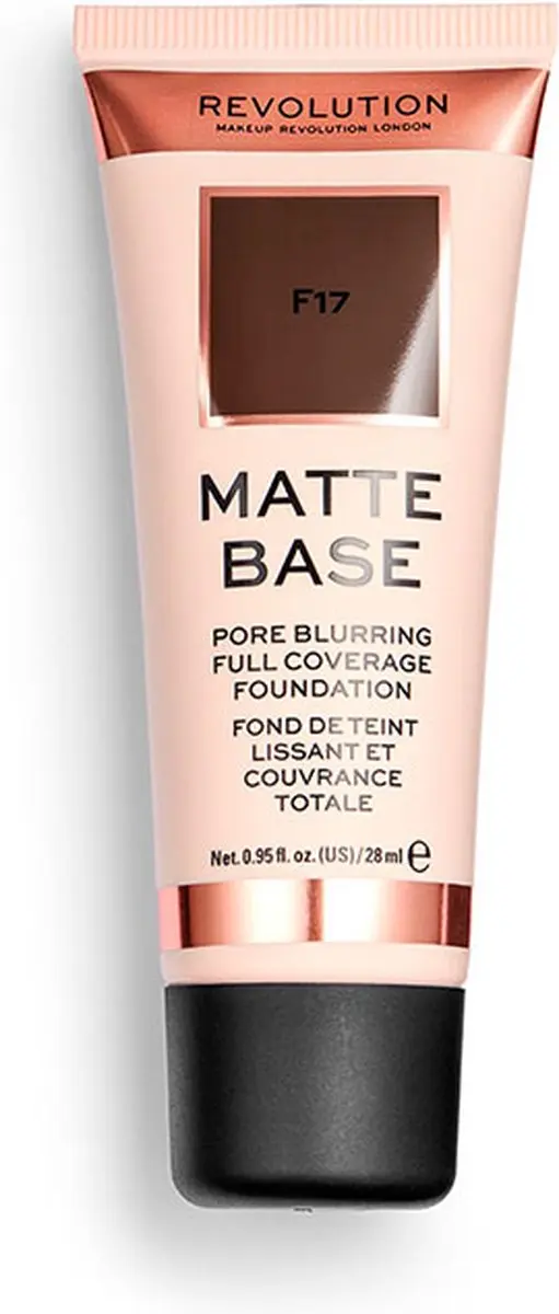 Makeup Revolution Matte Base Pore Blurring Foundation F17 - 28ml