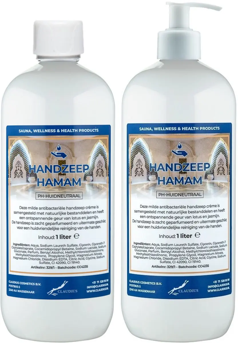Splashbox Cosmetics Handzeep Hamam 2 Liter - Set van 2