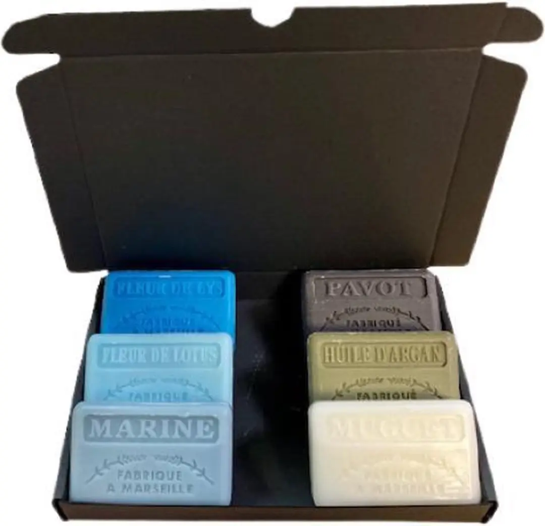 Savon de Marseille Zeep Cadeauset 6x125g - o.a. Fleur de Lys/Lotus