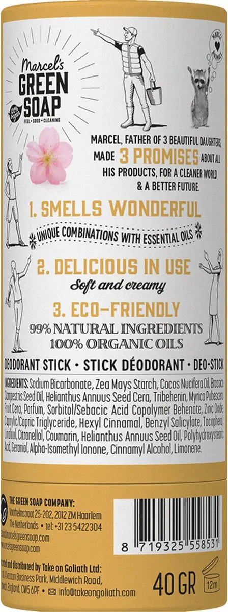 Marcel's Green Soap Deo Stick Vanille & Kersenbloesem 40g