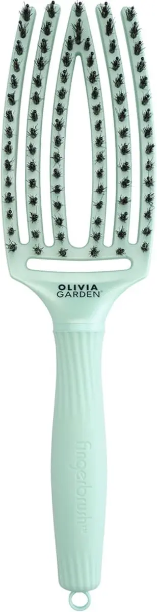 Olivia Garden Fingerbrush Iconic Boar & Nylon Celestial Pink