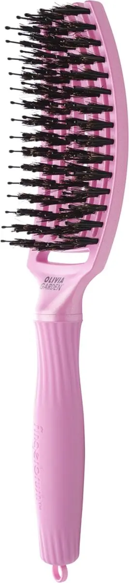 Olivia Garden Fingerbrush Iconic Boar & Nylon Celestial Pink