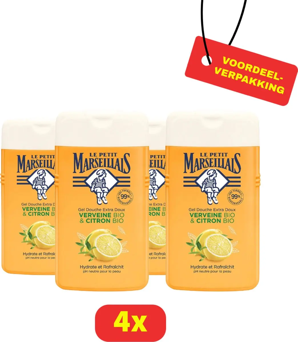 Le Petit Marseillais Douchegel IJzerkruid & Citroen 4x250ml