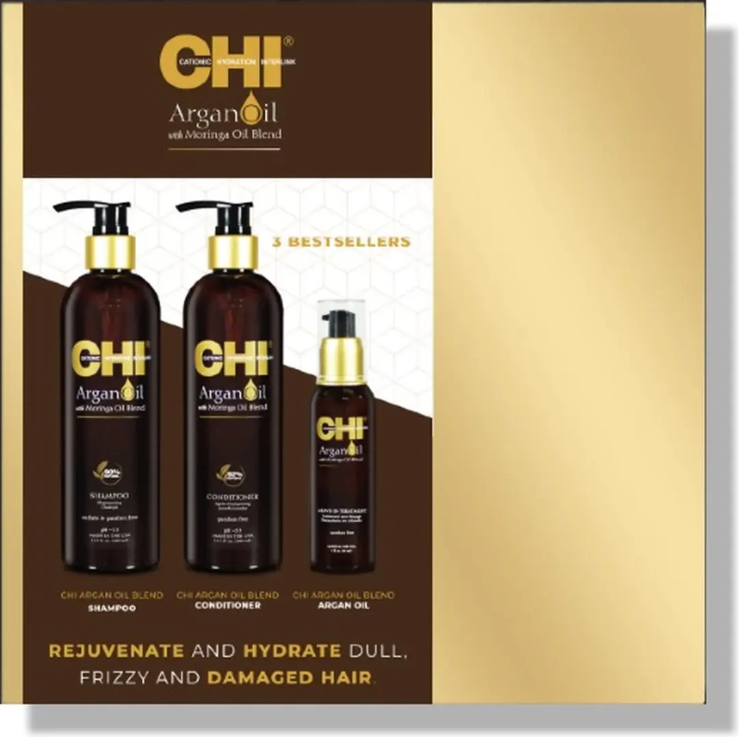Chi Natural Life Argan Oil Holiday Set - 3 Stuks