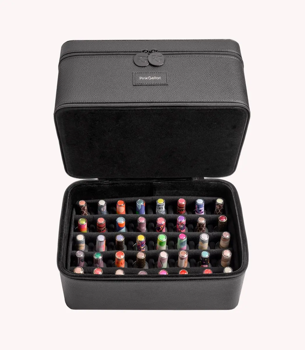 Pink Gellac Opbergdoos 35x23x30cm - 40 Flessen - Black