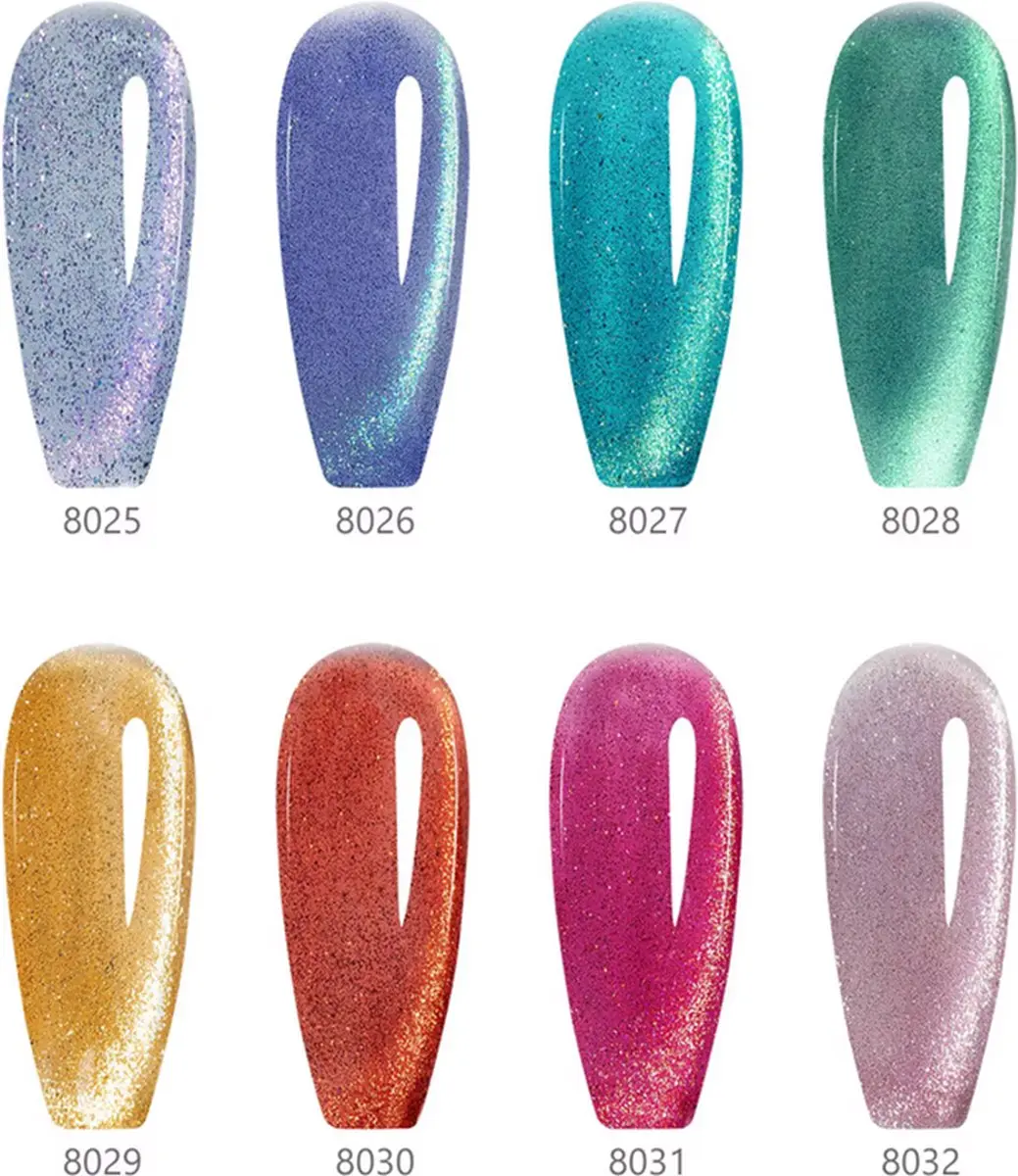 Canni Magnetische Cat Eye Gellakset - 8 Kleuren 9ml - Inclusief Magneet
