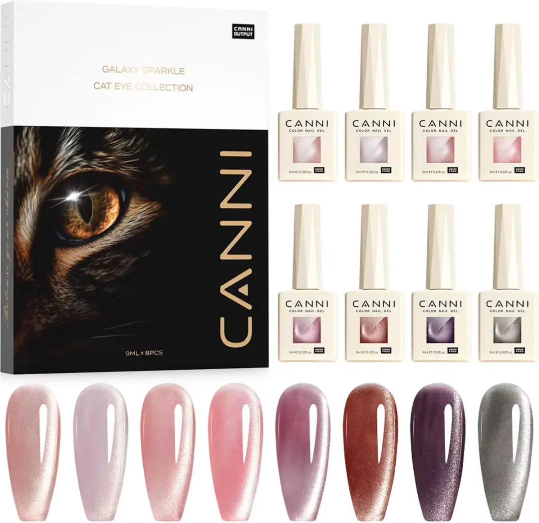 Canni Magnetische Cat Eye Gellakset - 8 Kleuren 9ml - Inclusief Magneet
