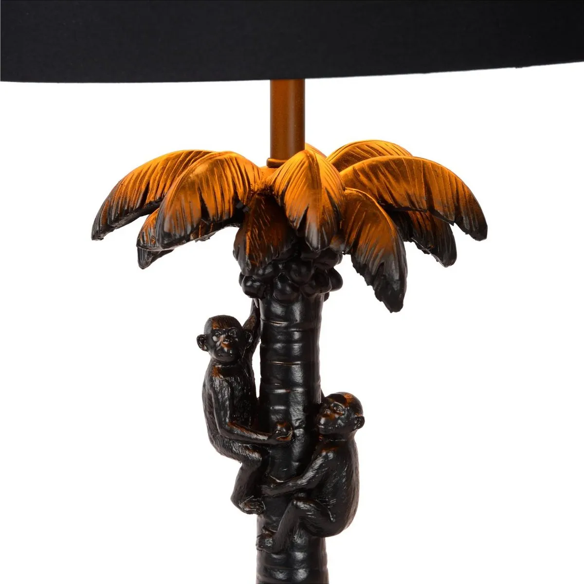 Lucide Extravaganza Coconut Tafellamp Ø30,5cm - Zwart