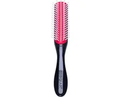Denman D14 Handtasborstel - 5 Rijen - Zwart/Rood/Wit