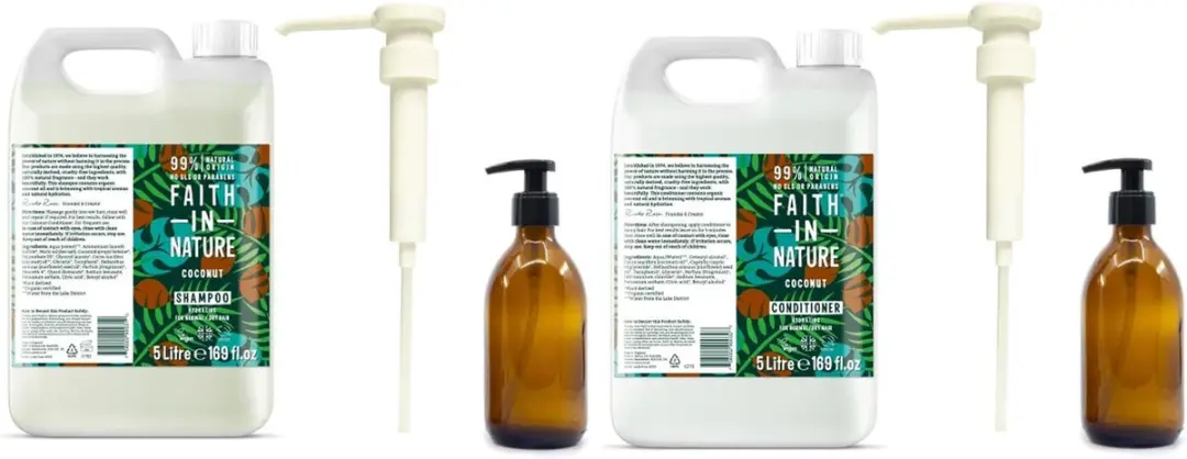 Faith In Nature Coconut Shampoo & Conditioner Refill 10L