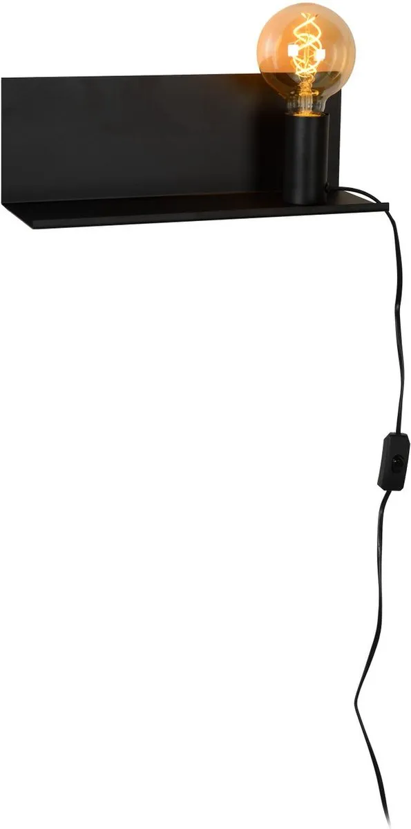 Lucide SEBO Bedlamp E27 - Zwart