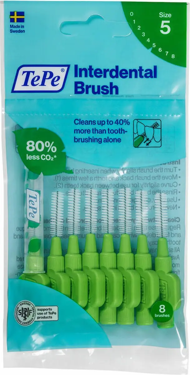 TePe Interdentale Ragers Origineel 0,8mm - 8 Stuks - Groen