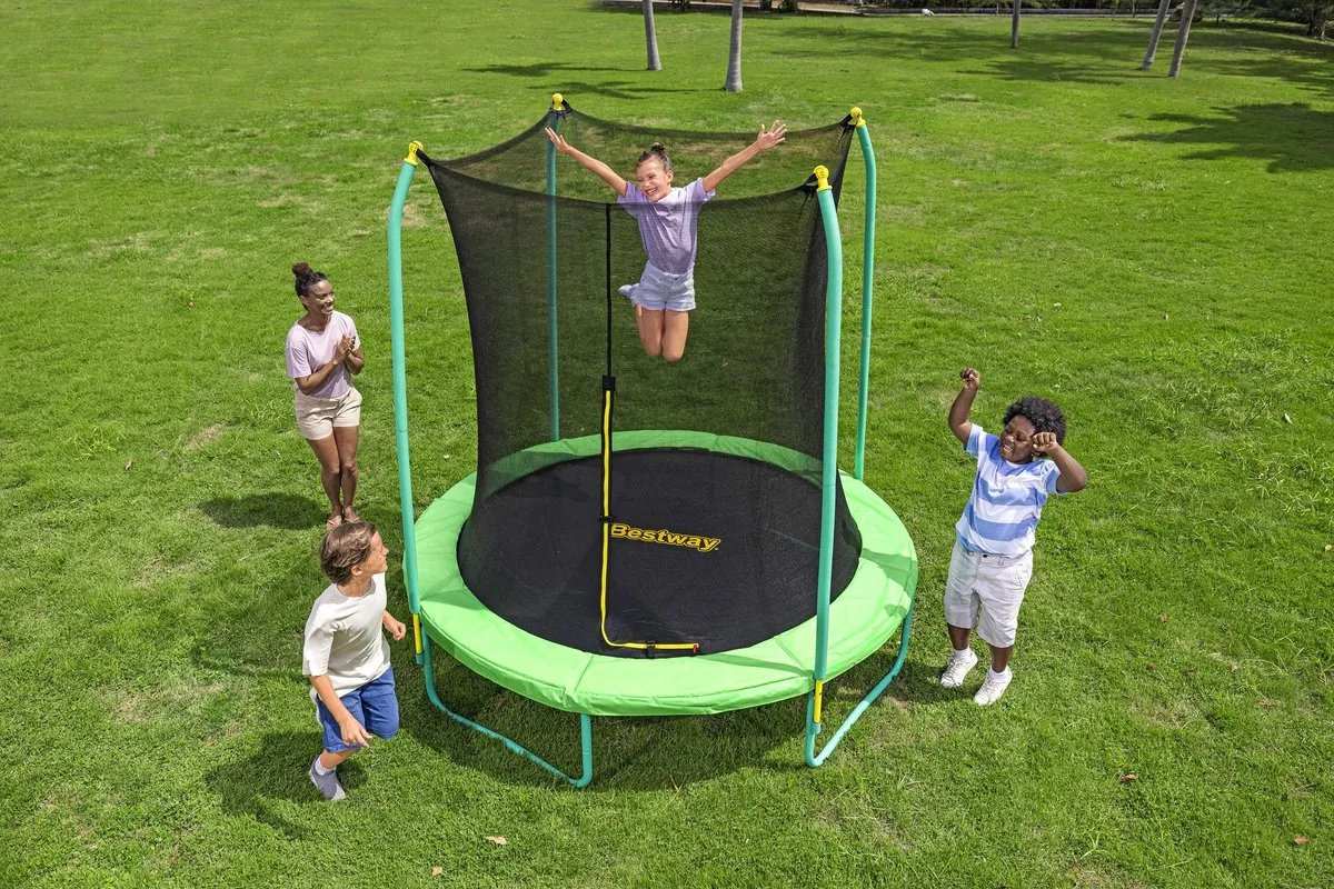 Bestway Xtreme Air 2,44m Buitentrampoline - 244cm - Zwart/Groen