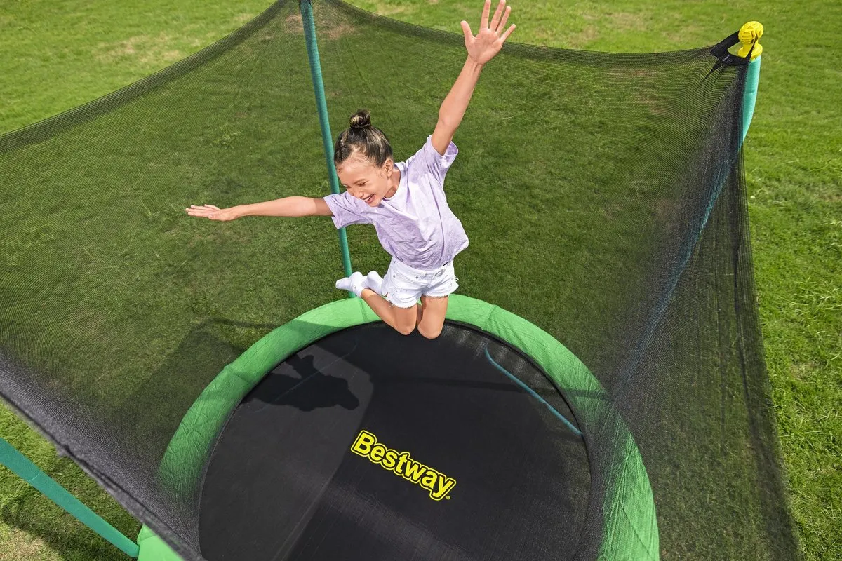 Bestway Xtreme Air 2,44m Buitentrampoline - 244cm - Zwart/Groen