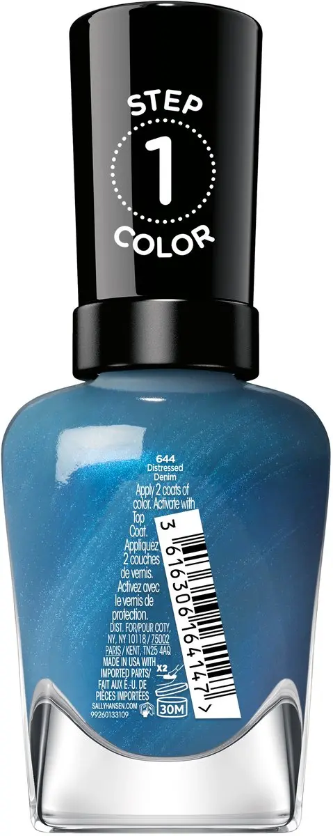 Sally Hansen Miracle Gel Nagellak 644 Distressed Denim - 14.7ml - afbeelding 6 van 6