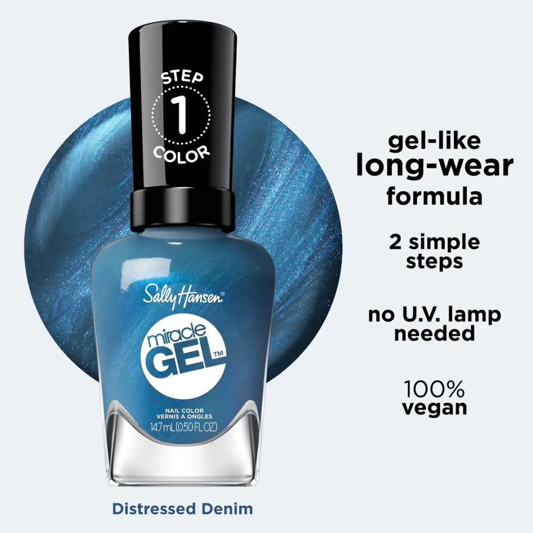 Sally Hansen Miracle Gel Nagellak 644 Distressed Denim - 14.7ml