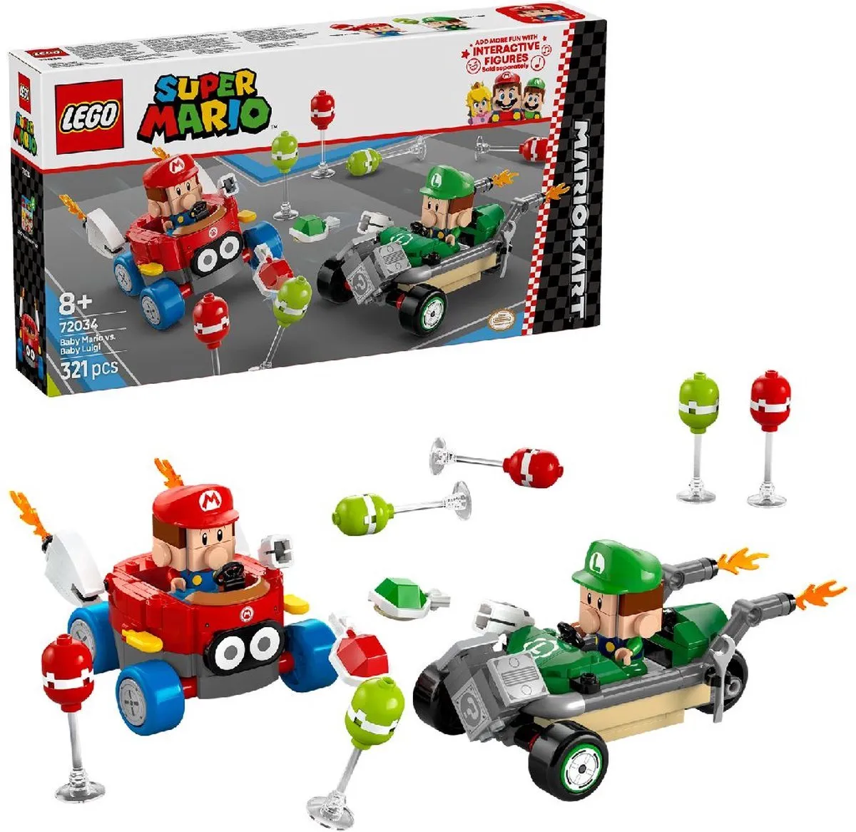 LEGO Mario Kart Baby Mario vs Baby Luigi 72034 - 321 Stukken - afbeelding 6 van 6